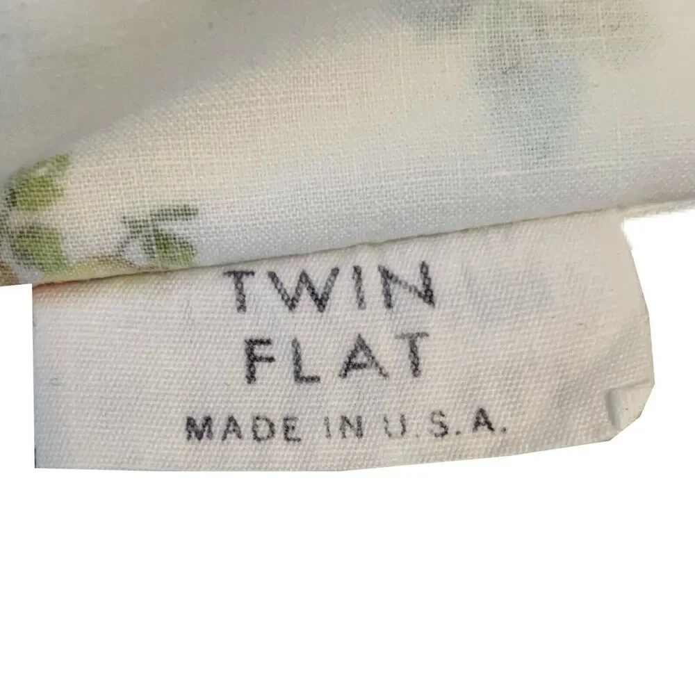 Springmaid Vintage Cottagecore Twin Flat Sheet Country Retro Shabby Decor